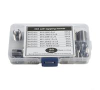 Gdfnmogo Kit de réparation d'inserts filetés autotaraudeuses en acier inoxydable pour M5, M6, M8, M10, pour M12 - 50 pièces de renfort de filetage intérieur pour plastique, cuivre et souple
