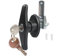 Gdfnmogo Kit de serrure de porte de véhicule récréatif avec poignée en T en alliage de zinc, résistant aux intempéries pour camping-cars et remorques, pour une installation facile avec des clés