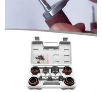 Gdfnmogo Kit de tambour de ponçage 37 pièces avec 9 broches en caoutchouc et 28 manchons pour outils rotatifs, tige de 2,5 cm, compatible avec perceuse à main et perceuses manuelles, grain 80/120 pour