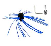 Gdfnmogo Kit de tête de balayage électrique pour conduits de cheminée en acier inoxydable - Poils en nylon flexibles, design anti-rayures, avec clé et raccord de mandrin