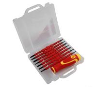 Gdfnmogo Kit de tournevis magnétique isolé 7 en 1 avec 14 embouts pour outils de réparation d'électricien, compatible avec les appareils électroménagers et les réparations de circuits, boîte de