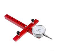 Gdfnmogo Kit d'indicateur de cadran de scie de table avec précision de 0,000 cm, correcteur d'alignement réglable pour calibrer la lame et la clôture, alliage d'aluminium et (métrique-long)