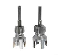 Gdfnmogo Kit d'outils de filetage pour tuyaux en cuivre PVC PPR de 1/2" et 3/4", enfile-aiguille interne externe avec extracteur de fil cassé, 3 pièces en acier pour réparation de plomberie et projets