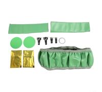 Gdfnmogo Kit intérieur de voiture pour housse de volant, housses de ceinture de sécurité, clips de grille d'aération, dessous de verre et clé pour anneau - Accessoire en cuir vert
