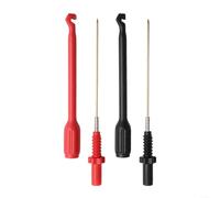 Gdfnmogo Kit multimètre de test automobile avec clip de perçage et sonde de perforation 4 mm, rouge et noir, courant 10 A, longueur 165 cm/190 cm, compatible avec banane de 4 mm (longueur courte)