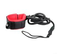 Gdfnmogo Laisse de cheville pour planche de surf - Corde élastique avec anneau de sécurité et cordon en nylon - 218 cm - Compatible avec Paddlebo (rouge)