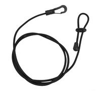 Gdfnmogo Laisse de pagaie, canne de sécurité extensible réglable pour cannes à pêche et canoës, 1,2 m à 1,8 m, construction en caoutchouc, durabilité durable (noir)