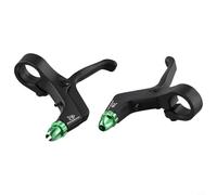 Gdfnmogo Leviers de frein en alliage pour VTT et vélos d'enfants | Design léger à 2 doigts | Compatible avec disque mécanique et freins à traction linéaire (vert)