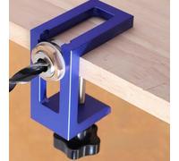 Gdfnmogo Localisateur d'emplacement de trou réglable avec perforateur de guidage pour installation de porte d'armoire, kit de gabarit de perçage de chevilles en bois compatible avec une épaisseur de