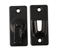 Gdfnmogo Loquet de porte en acier inoxydable 304 à 90 degrés avec vis pour portes coulissantes, armoires, tiroirs, matériel de sécurité (noir S)