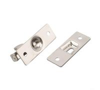 Gdfnmogo Loquet de porte en acier inoxydable 304 à 90 degrés avec vis pour portes coulissantes, armoires, tiroirs, matériel de sécurité (argenté, L)