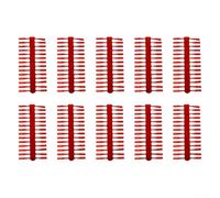Gdfnmogo Lot de 10 bouchons rapides pour pêche à la carpe - En plastique transparent - Longueur de 7 mm à 9 mm - Compatible avec bouillettes de viande - Rouge