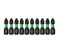 Gdfnmogo Lot de 10 embouts de tournevis de précision compatibles avec perceuse sans fil, 25 mm, embouts magnétiques PZ1/PZ2/PZ3, embouts de tournevis à tige hexagonale pour (PZ2)