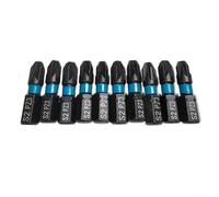 Gdfnmogo Lot de 10 embouts de tournevis de précision compatibles avec perceuse sans fil, 25 mm, embouts magnétiques PZ1/PZ2/PZ3, embouts de tournevis à tige hexagonale pour (PZ3)