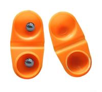 Gdfnmogo Lot de 10 hochets de pêche en ligne pour poisson-chat et stripers avec trou de 2,5 mm ABS + terminal métallique TA (orange)