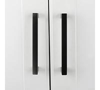 Gdfnmogo Lot de 10 poignées de tiroir carrées en acier inoxydable résistant à la rouille pour cuisine, salle de bain et chambre à coucher - Noir mat - Longueur : 14 cm