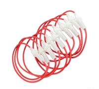 Gdfnmogo Lot de 10 porte-fusibles AGC en verre avec prise de câble à connexion rapide pour fusibles de 5 x 20 mm et 6 x 30 mm, longueur 25 cm, porte-fusible en ligne 250 V 30 A pour automobile et