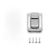 Gdfnmogo Lot de 10 verrous vintage à bascule pour boîte en bois, valise, coffre et coffre à bijoux - Loquet en fer argenté avec 40 vis, 3,8 x 2,5 cm