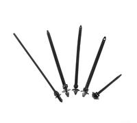 Gdfnmogo Lot de 100 colliers de serrage de câble de voiture - Nylon pour fermeture éclair - Rivet pour harnais de câblage, 5 tailles (4,8 × 185 mm à 7,8 × 150 mm), noir, compatible avec tous les