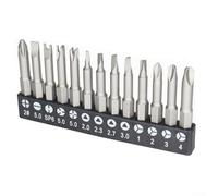 Gdfnmogo Lot de 13 embouts de tournevis en forme spéciale, 50 mm en alliage d'acier au chrome vanadium magnétique PH2, SL5, U, Y, triangle, trois points, têtes à quatre points, 6,35 mm