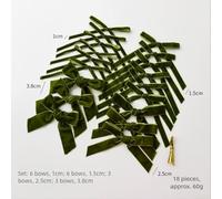 Gdfnmogo Lot de 18 mini rubans en velours faits à la main pour sapin de Noël, couleurs assorties, plusieurs tailles, pour maison de vacances et vente au détail (vert clair)