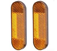 Gdfnmogo Lot de 2 autocollants réfléchissants nocturnes pour trottinette électrique Kukirin G3 - Améliorateurs de visibilité de sécurité avant et arrière, plastique résistant aux intempéries, jaune