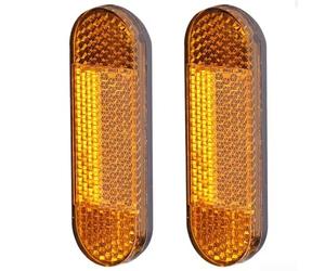 Gdfnmogo Lot de 2 autocollants réfléchissants nocturnes pour trottinette électrique Kukirin G3 - Améliorateurs de visibilité de sécurité avant et arrière, plastique résistant aux intempéries, jaune