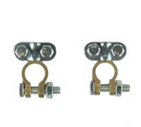 Gdfnmogo Lot de 2 connecteurs de bornes de batterie 12 V, matériau en laiton, finition dorée argentée, longueur 54 mm, diamètre intérieur 18 mm + 17 mm, pour voiture, van, caravane, camping-car