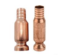 Gdfnmogo Lot de 2 connecteurs de siphon en cuivre de 15 mm et 19 mm pour transfert d'huile, eau, carburant ou peinture, auto-amorçant, tuyau d'arrosage en laiton