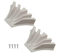 Gdfnmogo Lot de 2 dérivateurs de gouttière pour 7,6 x 10,2 cm et 5,1 x 7,6 cm, extension de dispersion d'eau de pluie pour protéger les fondations et la pelouse, marron/noir/blanc PP (blanc)