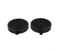 Gdfnmogo Lot de 2 filtres à charbon actif pour hottes de cuisine, 114 x 114 x 20 mm, absorbant, durable, noir