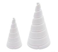 Gdfnmogo Lot de 2 gabarits de bobine de fil de cuivre Fibonacci - Construction durable en polypropylène avec grands et petits accessoires pour le jardinage, l'artisanat d'antenne (petit + grand)