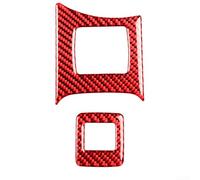 Gdfnmogo Lot de 2 garnitures intérieures en fibre de carbone pour console centrale MX-5 Miata 2009-2015 Rouge