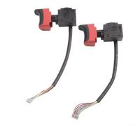 Gdfnmogo Lot de 2 interrupteurs à gâchette compatibles avec perceuse sans fil, vitesse réglable, noir et rouge avec pour Metabo SB12BL SB18LBL BS18LBLQ SSD12BL 343411770