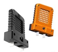 Gdfnmogo Lot de 2 lampes de travail LED 14 W pour batteries au lithium 20 V/21 V, prise réglable de 20,5 à 40,5 mm, lanterne de camping compacte sans fil et inspection (noir + orange)