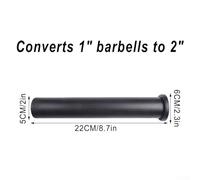 Gdfnmogo Lot de 2 manchons adaptateurs de plaque de poids pour haltères olympiques de 25 mm à 50 mm, matériau PP avec fixation, lot de 2 avec clé hexagonale, compatible avec Stan (30 cm)