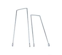 Gdfnmogo Lot de 2 paniers de vélo extra larges en acier pour vélos de 50,8 à 66 cm avec supports de montage, argent avant ou arrière (pour vélo de 61/66 cm)