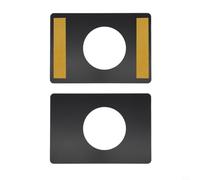 Gdfnmogo Lot de 2 plaques de renfort de porte en acier inoxydable pour pêne dormant et serrure à boule avec installation de ruban adhésif, noir Fi