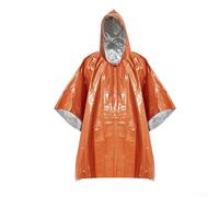 Gdfnmogo Lot de 2 ponchos de pluie thermiques, imperméables portables, très visibles, poncho de pluie imperméable de survie, couverture de survie