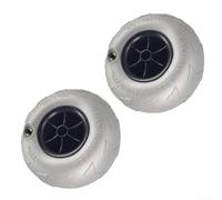 Gdfnmogo Lot de 2 roues de chariot de plage - Pneus de ballons pour sable, chariot de plage large pour remplacement de chariot, PVC gonflable pour roues pour le camping