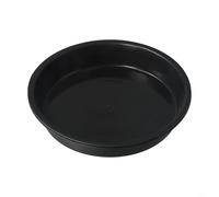 Gdfnmogo Lot de 2 soucoupes rondes en plastique pour plantes - Résistantes - En résine PP durable - Pour intérieur ou extérieur - Noir - 10,2 cm