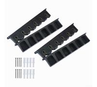 Gdfnmogo Lot de 2 supports muraux verticaux pour 6 cannes à pêche avec cadre en ABS et rembourrage en EVA pour garage et abri de jardin (noir et rouge)