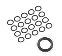 Gdfnmogo Lot de 20 rondelles de rechange en caoutchouc pour écrou d'haltère, joints de serrage en plastique noir de 25 mm, pour la force physique (20 pièces plates)