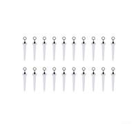 Gdfnmogo Lot de 20 vis d'appât pour pêche à la carpe avec anneau de bouillette émerillons et pinces à cheveux, accessoires de leurre en silicone et acier pour bas de ligne D (vis longues)