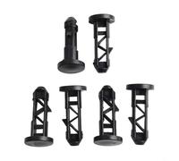 Gdfnmogo Lot de 3 paires de charnières en plastique noir pour couvercle de poubelle à roulettes de 240 L - 67 mm x 31 mm