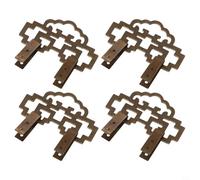 Gdfnmogo Lot de 4 crochets en laiton pour cadre photo - Cintre mural décoratif pour œuvres d'art, peinture, miroir - Finition bronze antique