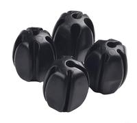 Gdfnmogo Lot de 4 écarteurs souples avec trou de canne à pêche pour canne à pêche en caoutchouc et extracteur Noir