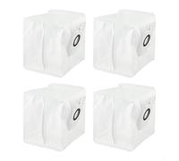 Gdfnmogo Lot de 4 sacs d'aspirateur pour robot compatibles avec Tapo RV10 Plus et RVA200, sacs à poussière jetables de 4 L pour étanchéité automatique et nettoyage des mains de 70 jours, facile