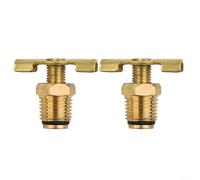 Gdfnmogo Lot de 4 valves de vidange en laiton massif de 12,5 mm pour filetage BSP - Installation sans outils nécessaire, compatible avec compresseur à piston, lot de 4 (2 pièces)