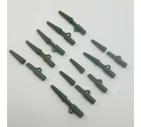 Gdfnmogo Lot de 40 clips de pêche à la carpe avec émerillon roulant et cône en caoutchouc pour pêche à la ligne en eau douce - Kit de sécurité en plastique pour un poids rapide et (vert)